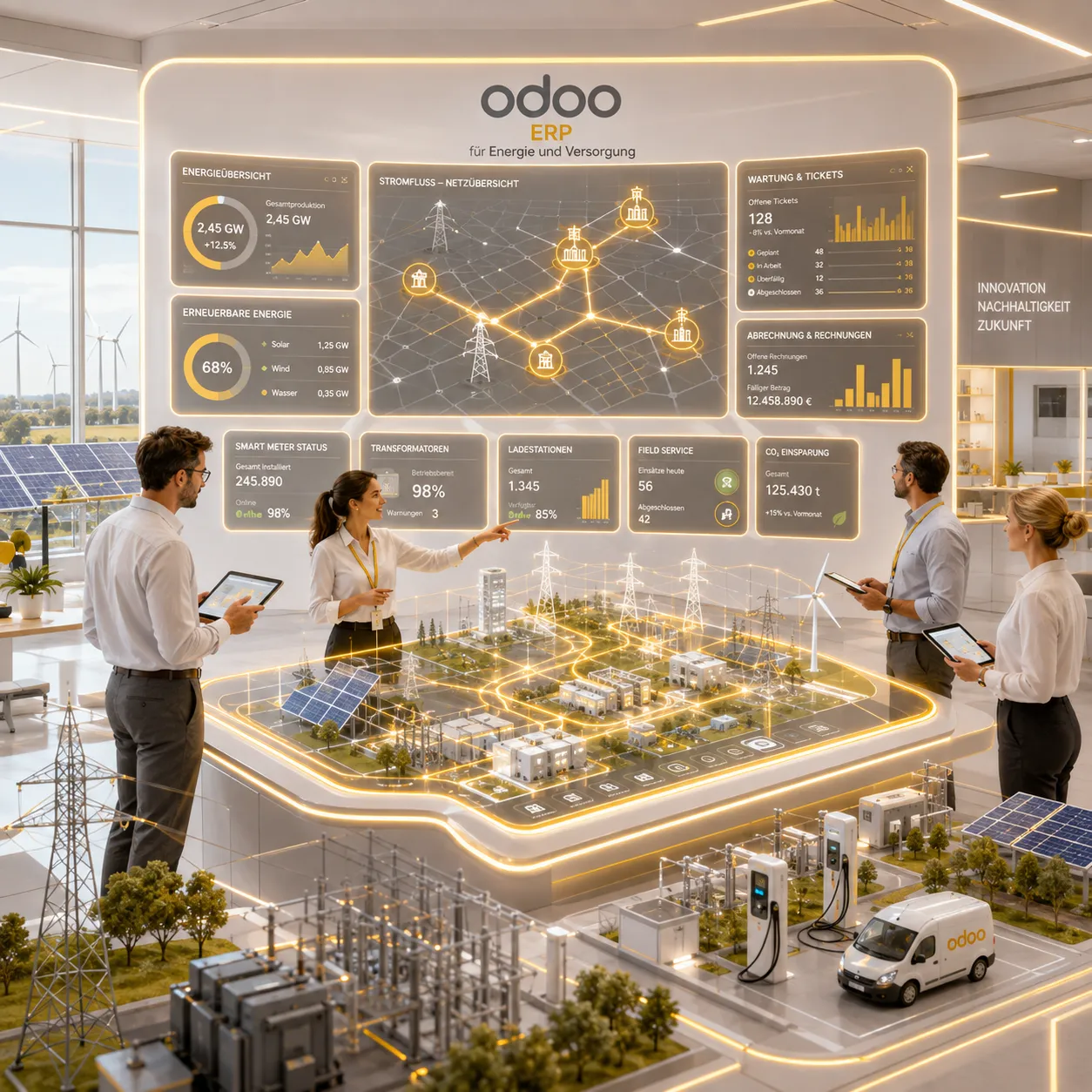 Odoo ERP für Energie und Versorgung