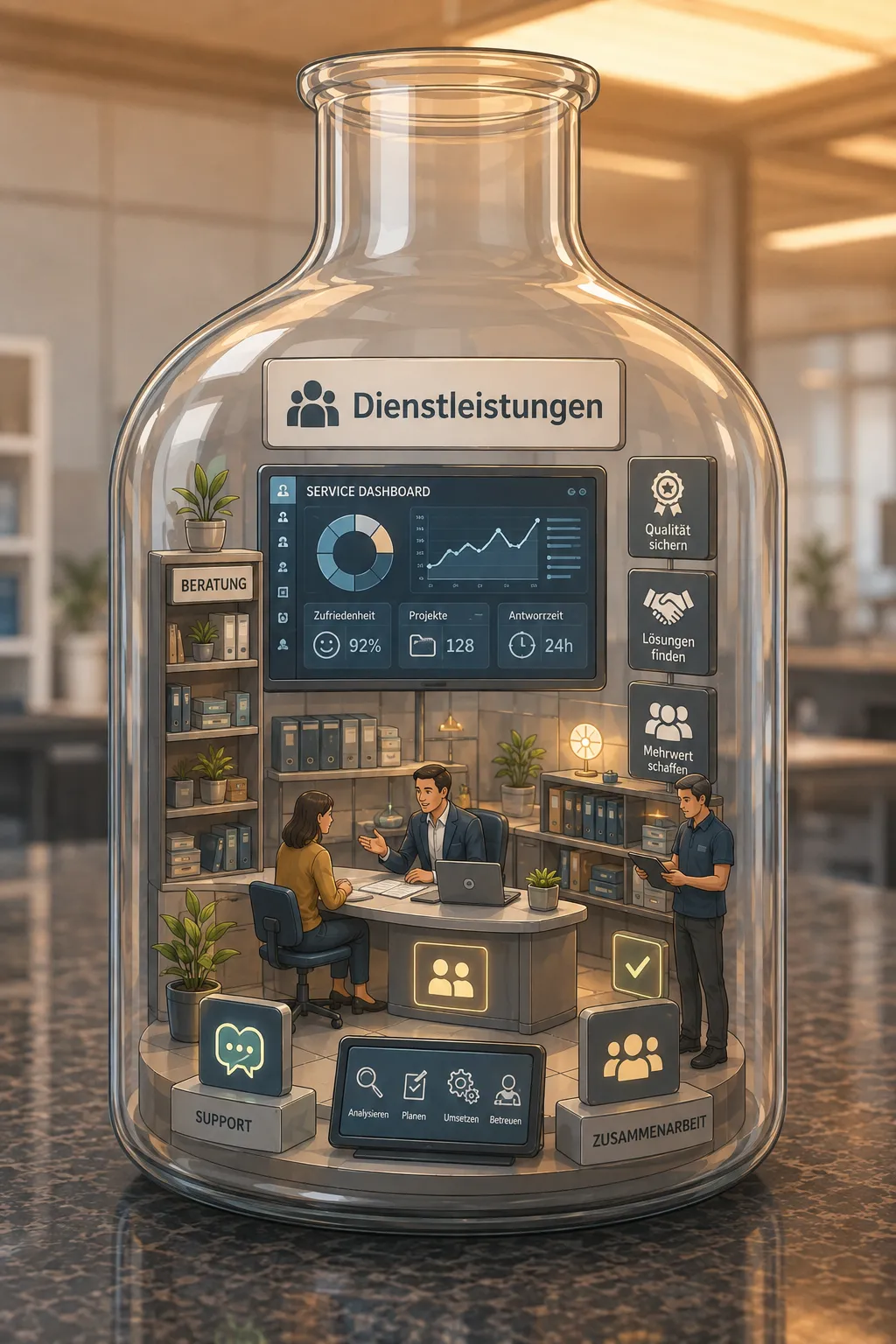 Förderung für Dienstleistungen