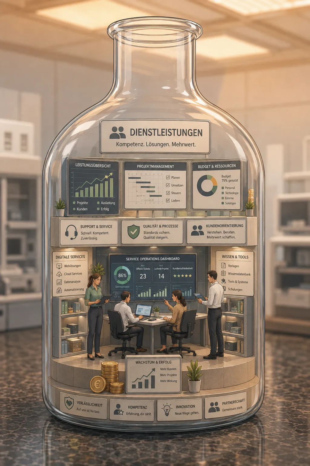 Förderung für Dienstleistungen