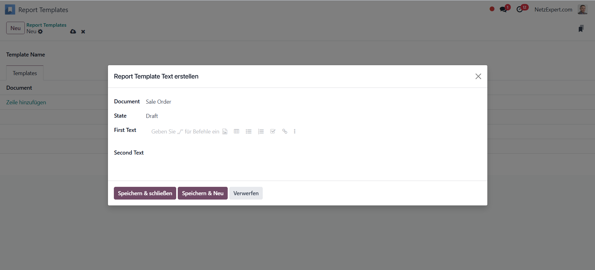 PDF Text Platzhalter​ 